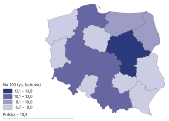 Fitness, siłownie,  sauny, baseny i inne obiekty służące poprawie kondycji fizycznej w Polsce
