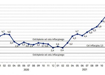 Inflacja w Polsce. Wskaźniki cen towarów i usług konsumpcyjnych w grudniu 2021 r.