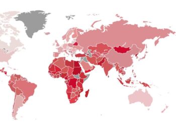Mapa obszarów zagrożonych kryzysem żywnościowym na świecie