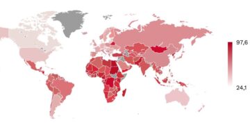 Mapa obszarów zagrożonych kryzysem żywnościowym na świecie