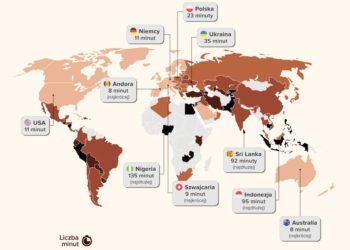 Statystyki na dzień kawy. W ile minut można zarobić na filiżankę kawy w różnych krajach?