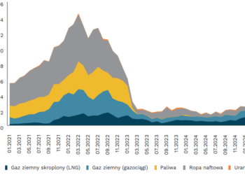 Rosja nadal zarabia 61 mln EUR dziennie na eksporcie ropy, gazu i uranu do krajów UE